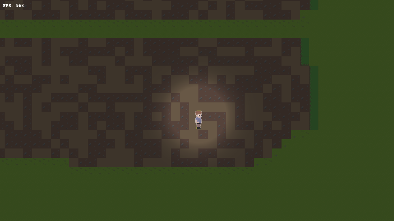 Screenshot of an unfinished game.